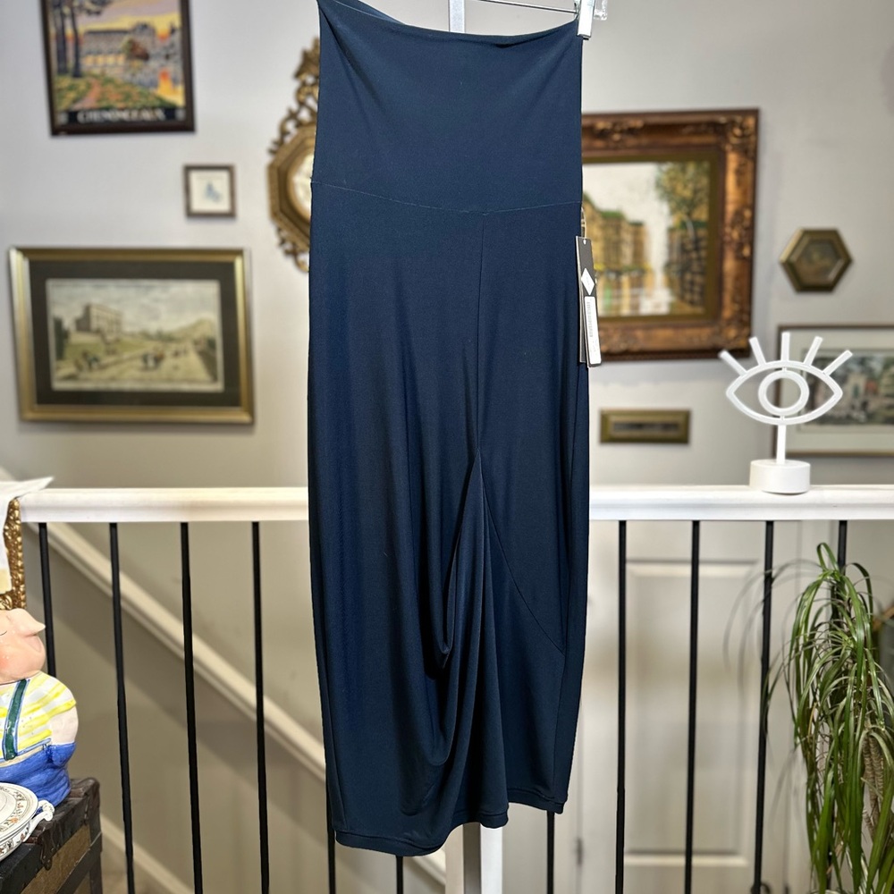 Sympli Sway Skirt Navy Blue Size 2 Jersey Knit Midi